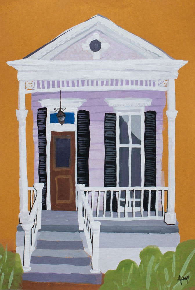 Amanda Kaay • Original Art • NOLA shotgun house