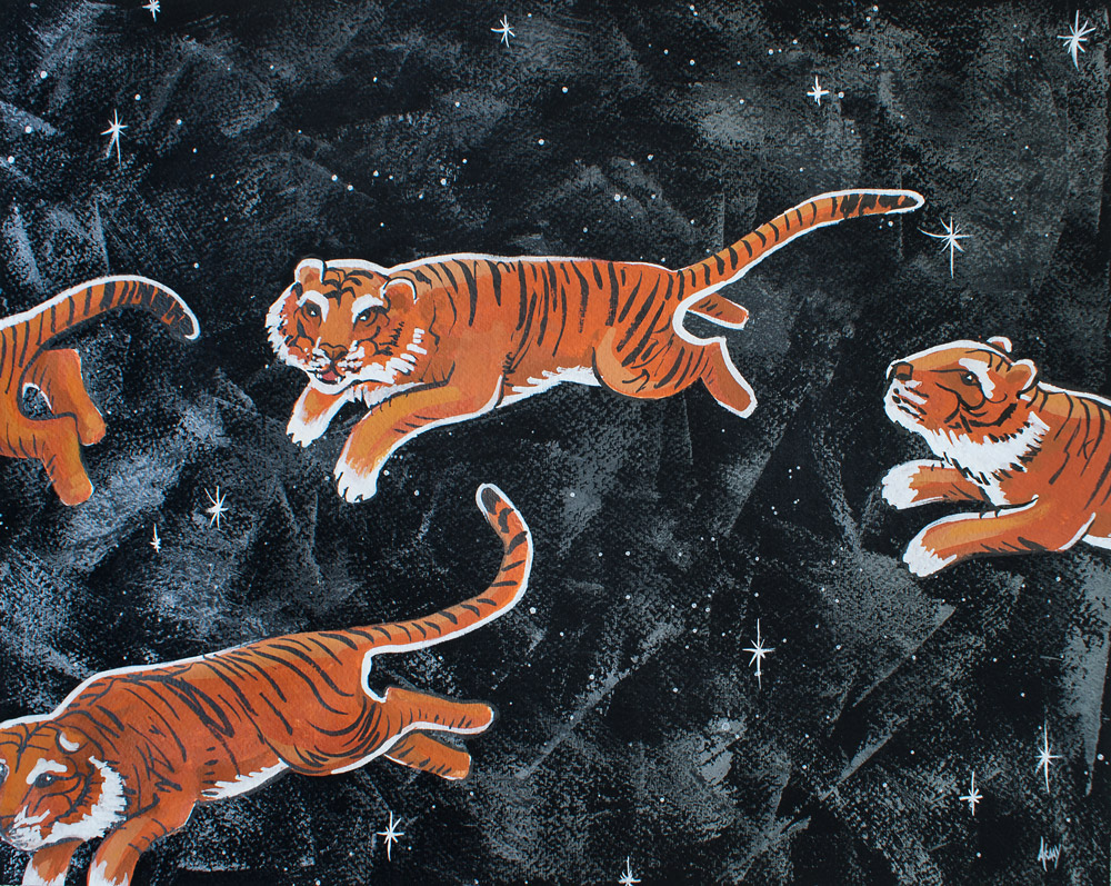 Amanda Kaay • Original Art • Tigers Across The Sky