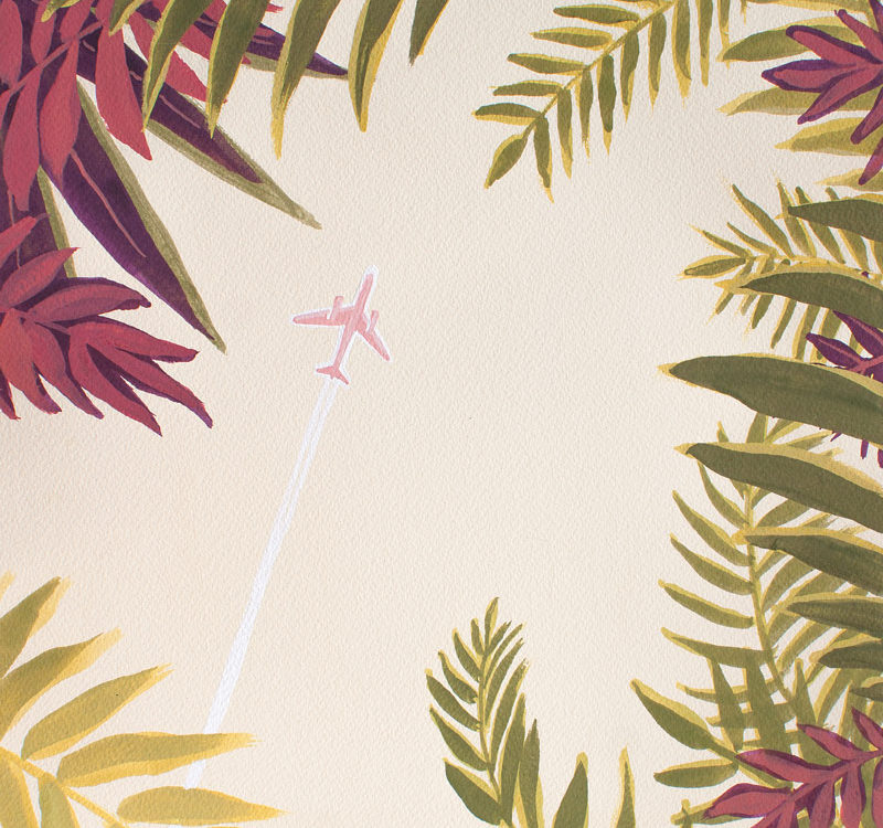 Amanda Kaay • Original Art • Leaving On A Jet Plane